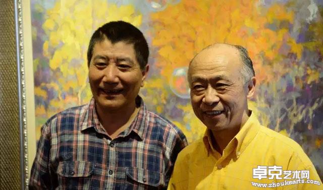 徐芒耀（右）和金甲镇（左）合影