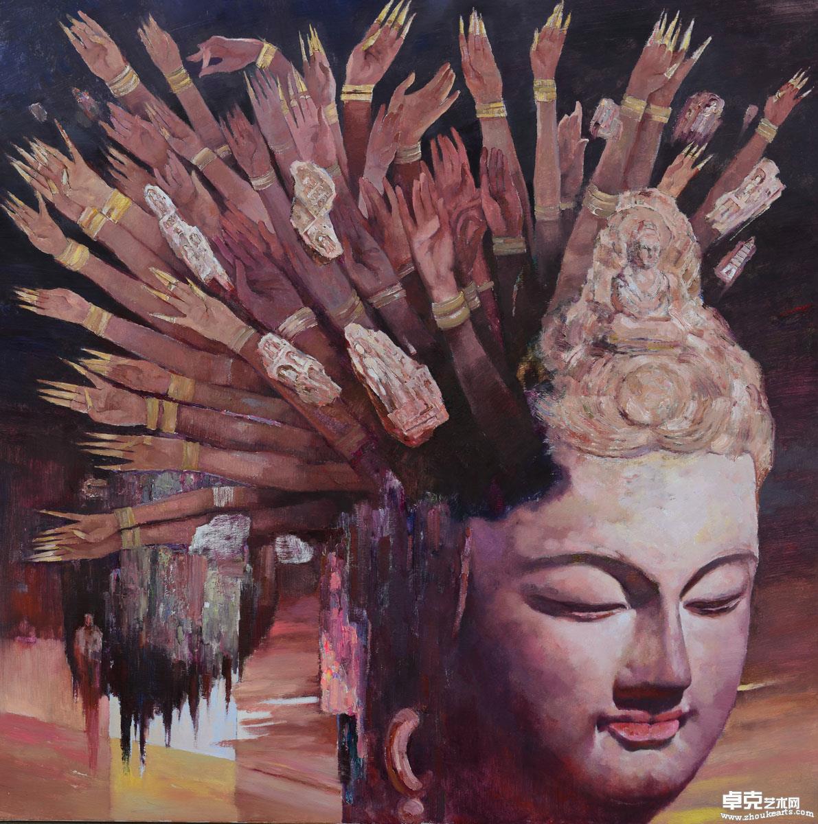 涅槃画组——涅槃（一） 140x135cm
