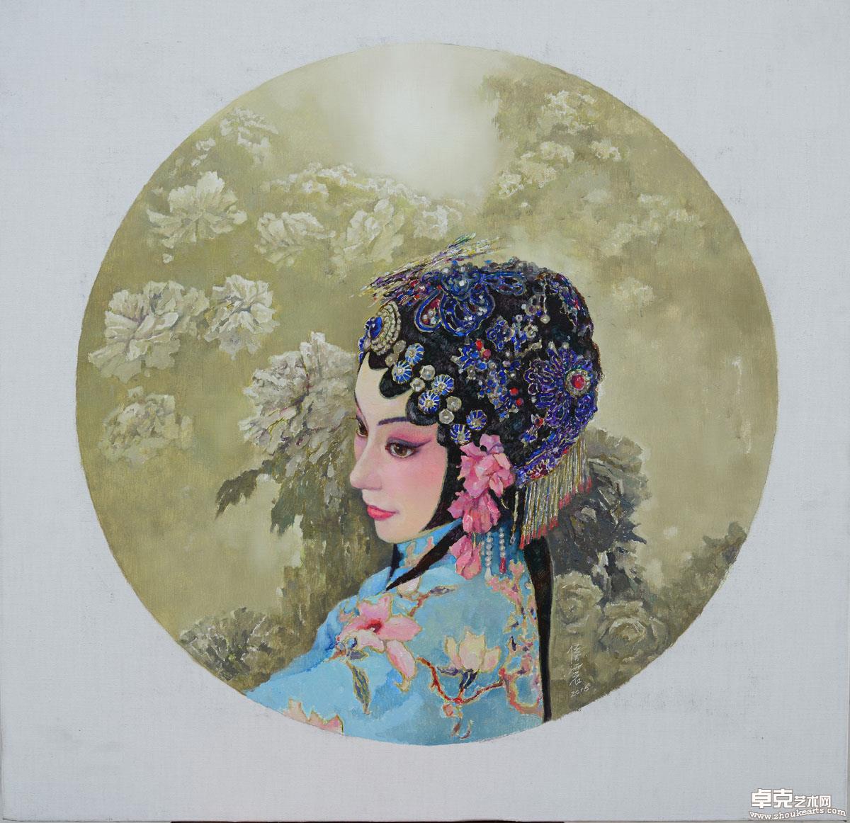 后庭花70x70cm