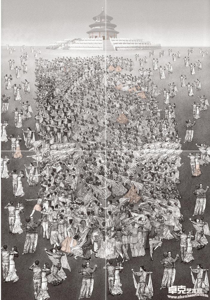广场上的舞蹈NO.2 145x108cm 