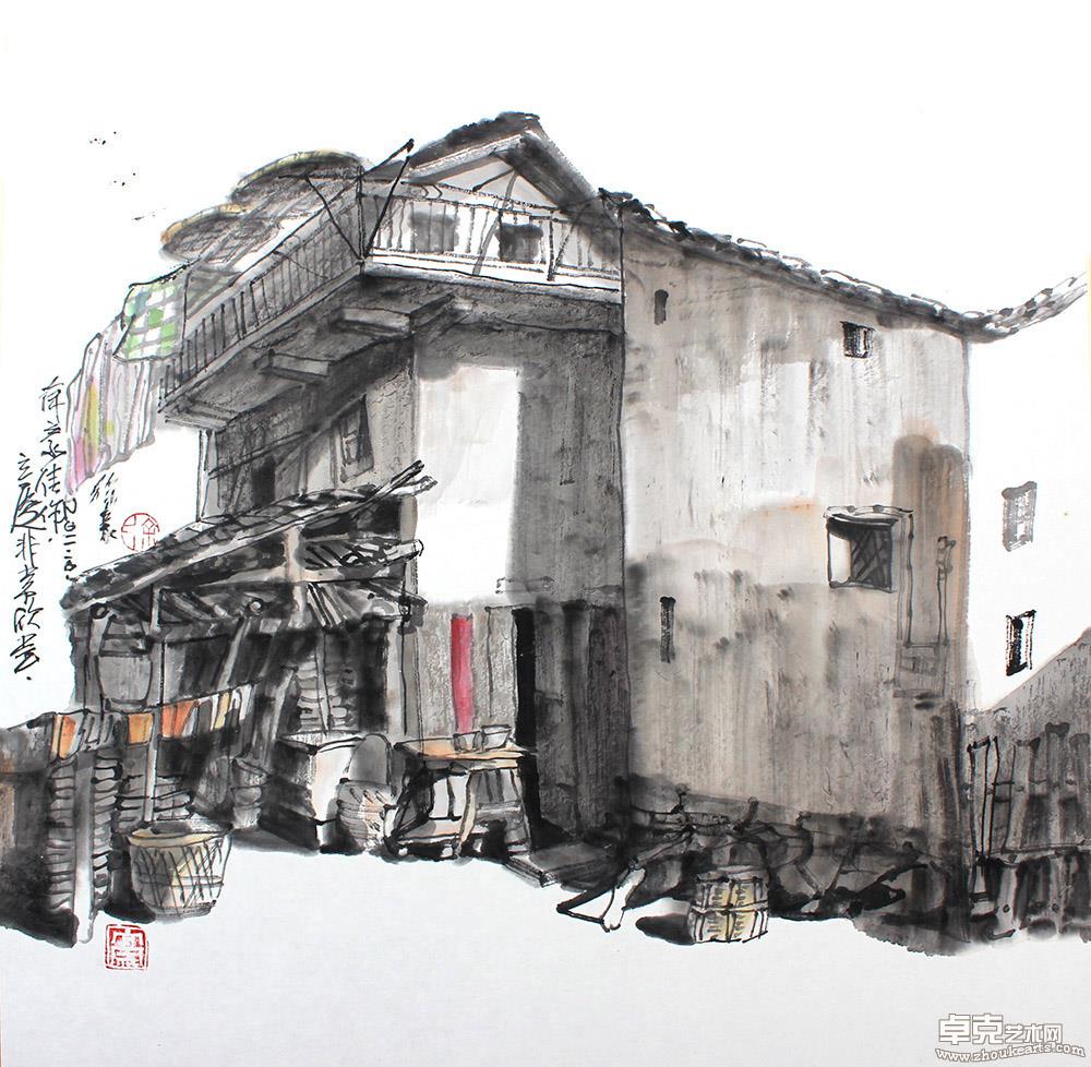 皖南写生五50x50cm