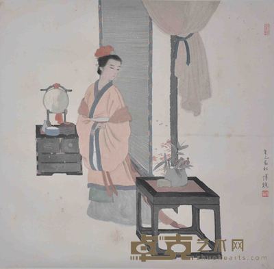胡博综 回眸 50x50cm