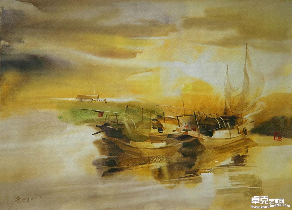 水彩作品1054cmx38cm