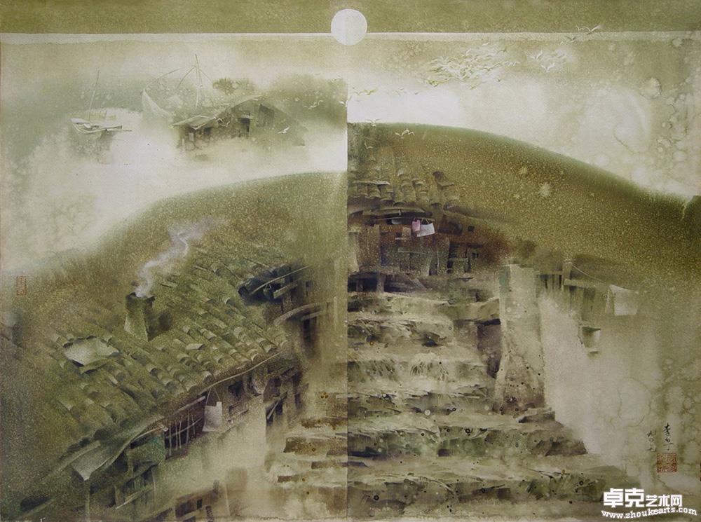 《故乡情怀》（中国美术馆藏）106cmx78cm