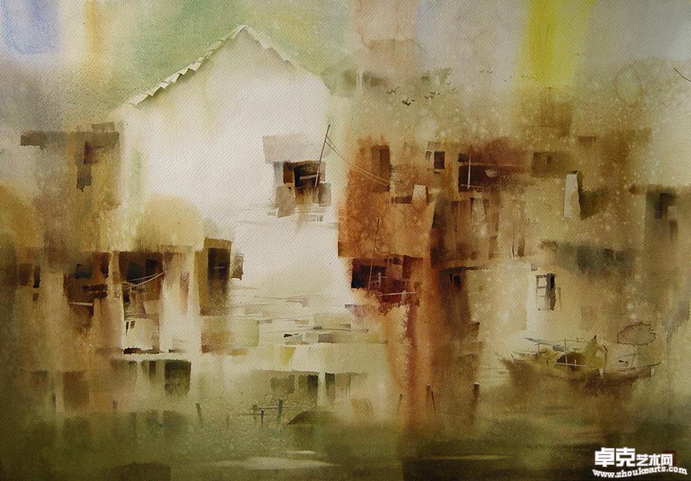水彩作品2078cmx54cm