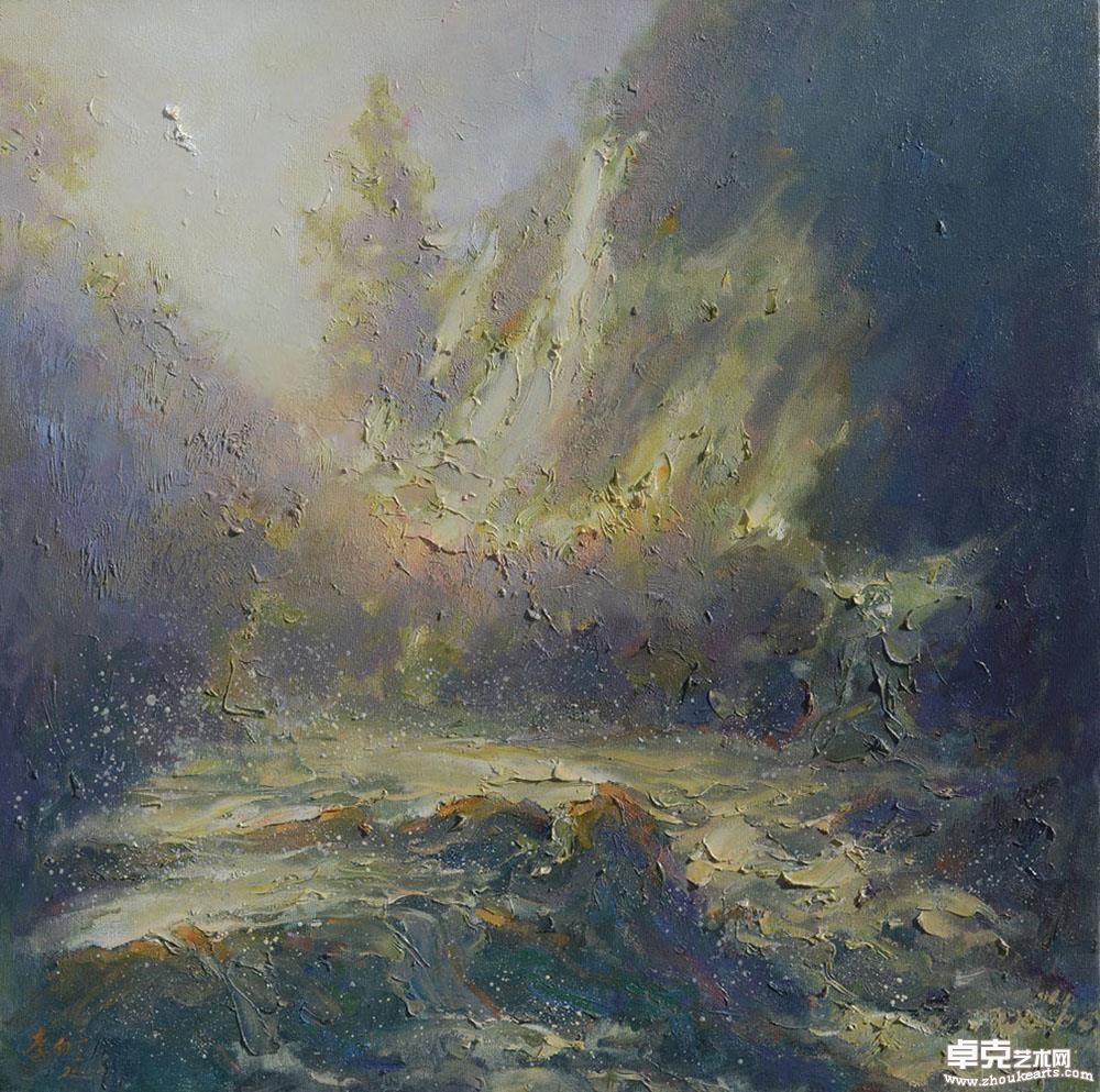 《逆光下的风景》80cmx80cm