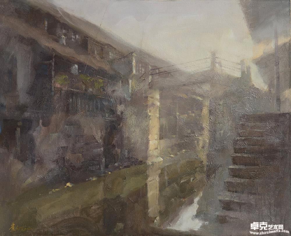《水乡之晨》之一80cmx65cm