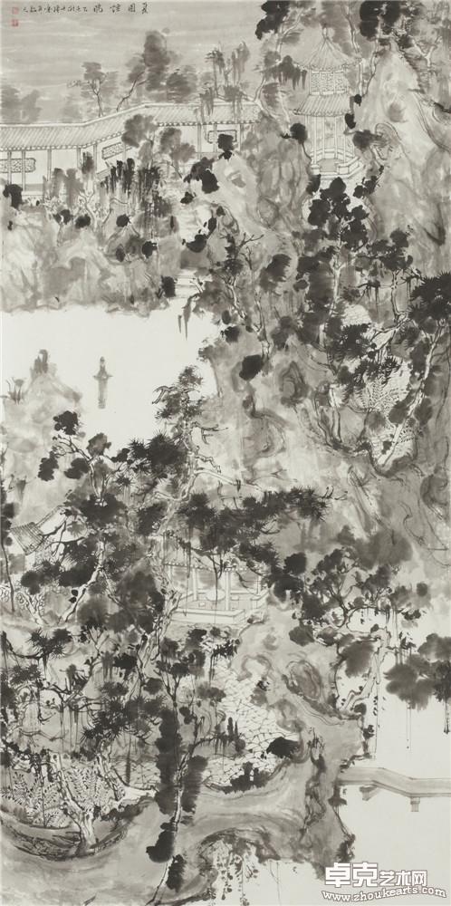 夏园烟晓  2015136*68