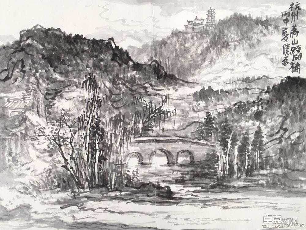 杭州萧山跨湖桥480x620mm 