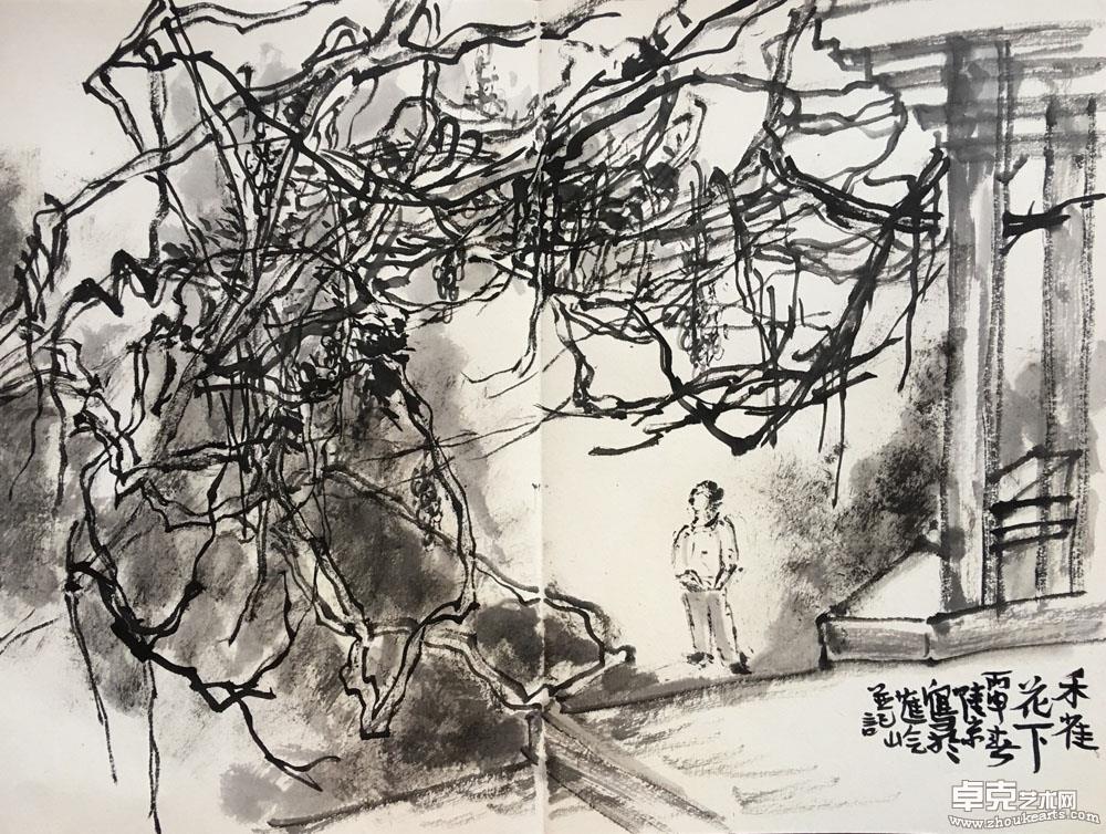 禾雀花下 380x530mm 