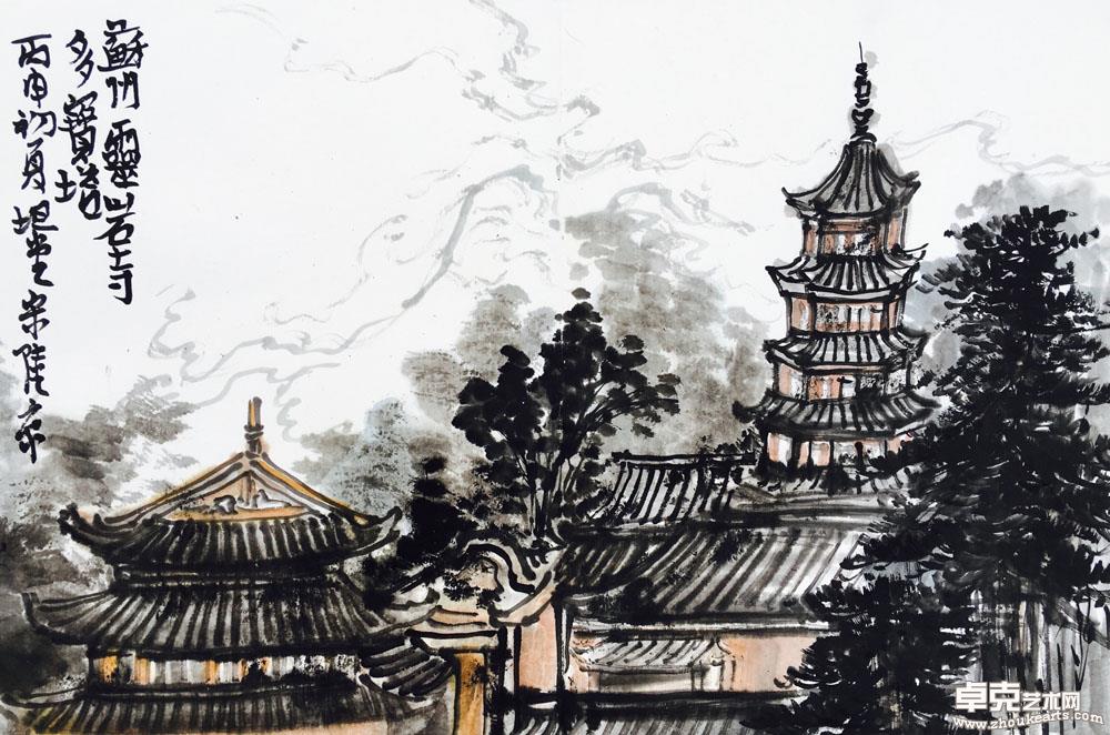 灵岩寺多寳塔480x620mm 