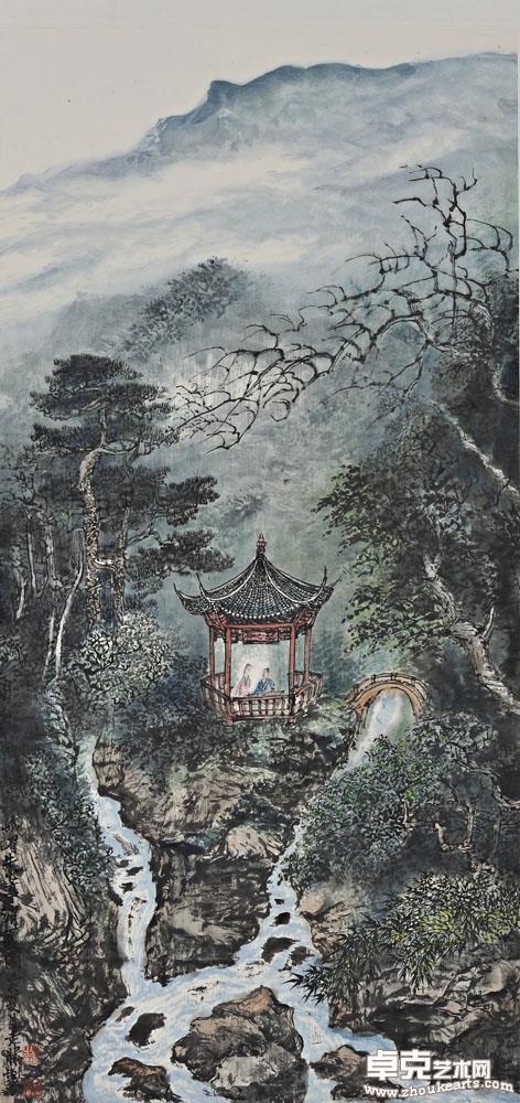 峨眉春色 138X68cm