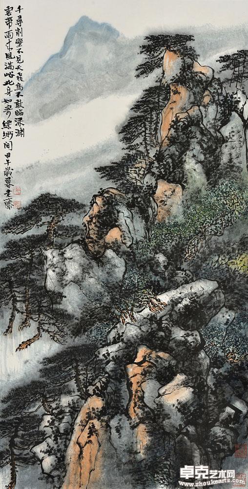 松石图 168x68cm
