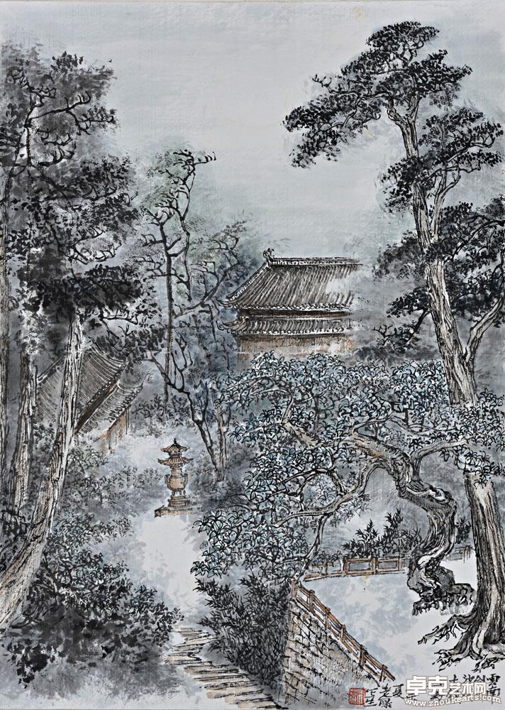 深山藏古诗 70x50cm