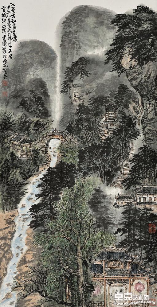 入蜀方知画意浓 168X68cm