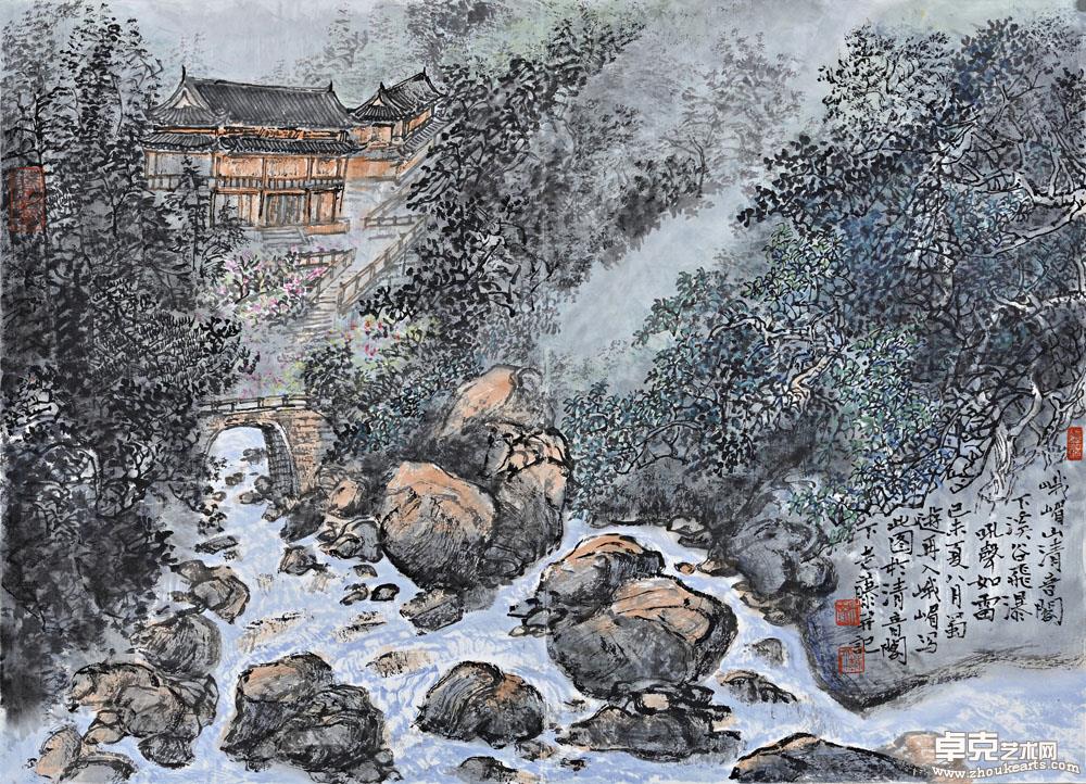 峨眉清音阁 70x50cm