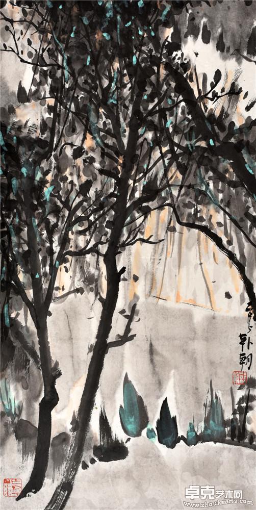 山水日记之树影 68x34cm