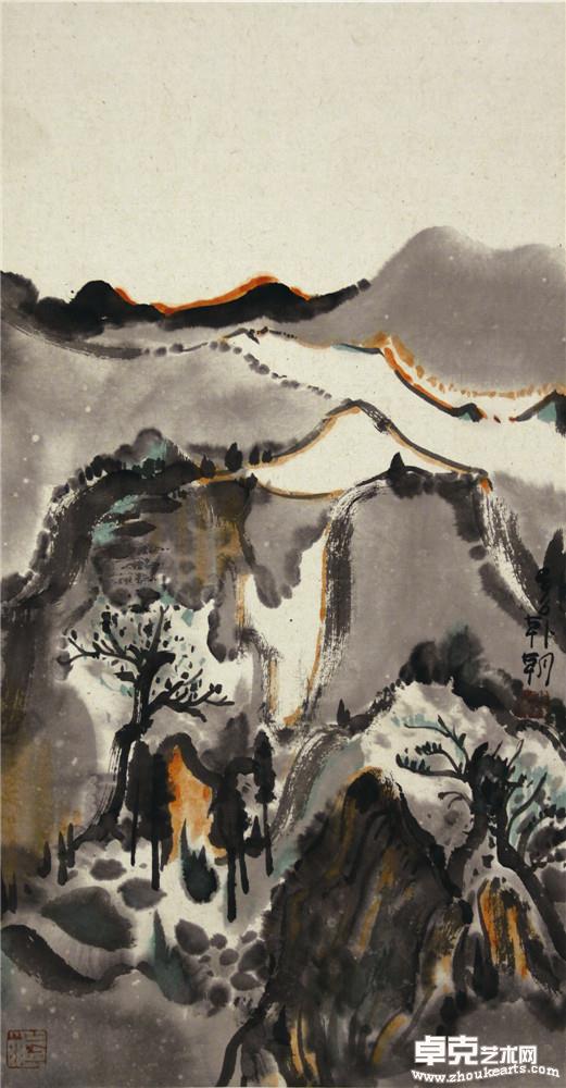 山水日记之桃花镇  68x34cm