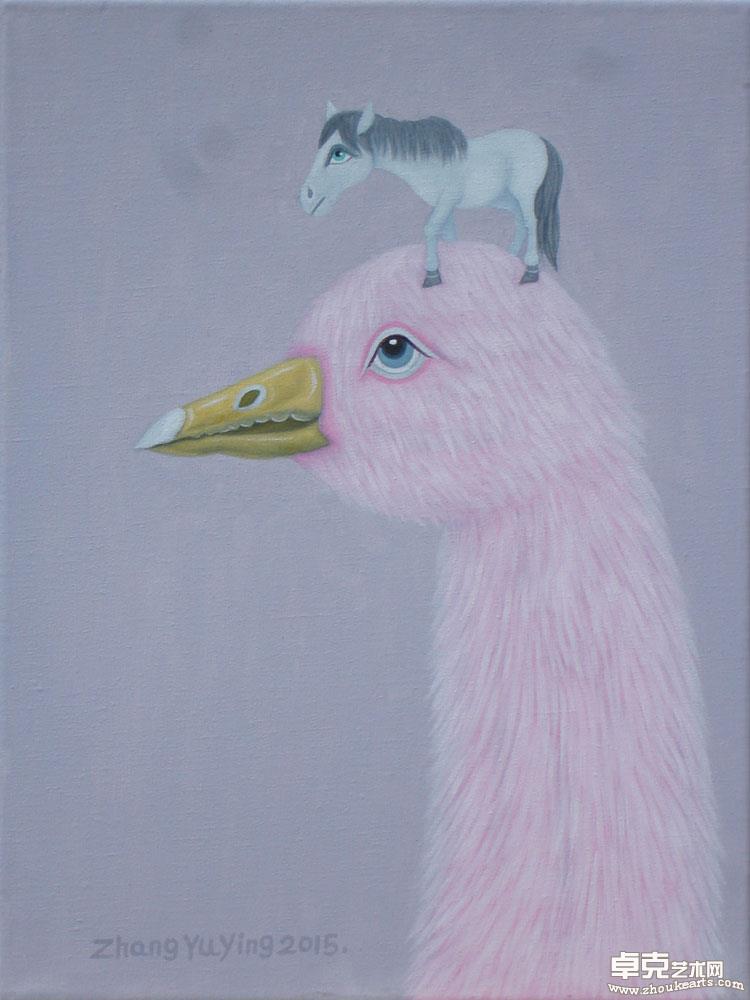 《粉天鹅》30x40cm