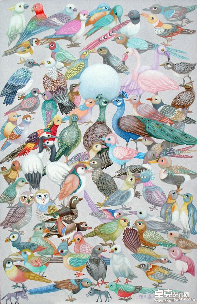 《百鸟图-2012-9》 78x120CM