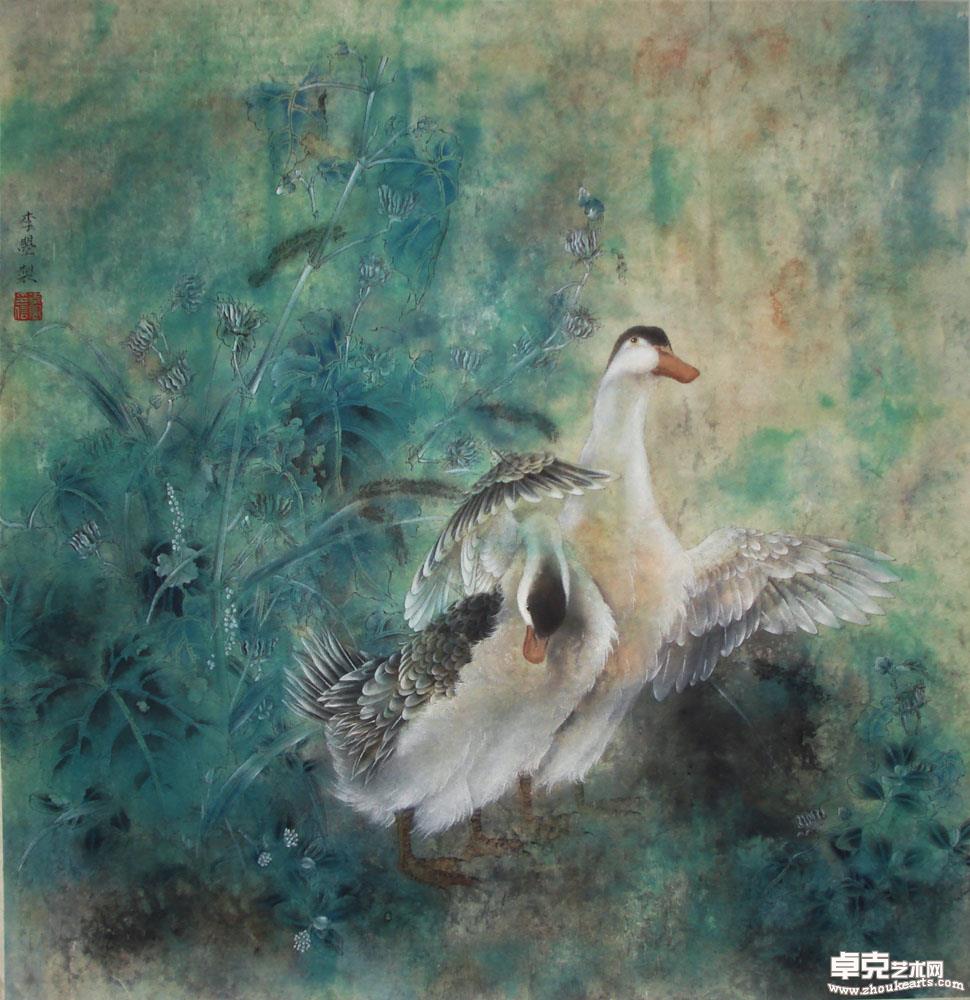 梳羽新雨后68cmx68cm 