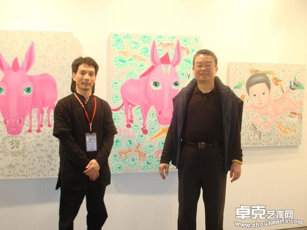 与台湾新艺博艺术总监李善单教授合影