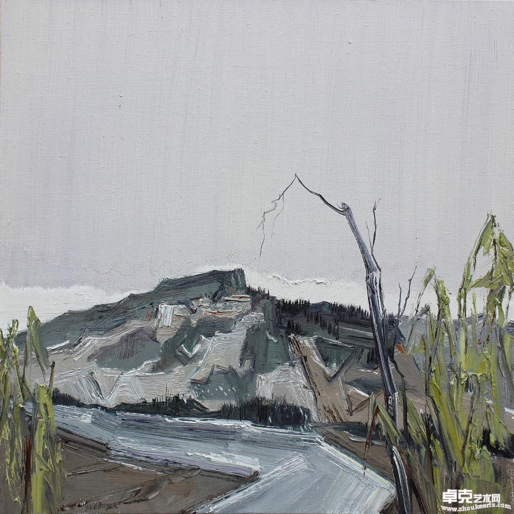 海上桥的春天二 50x50CM