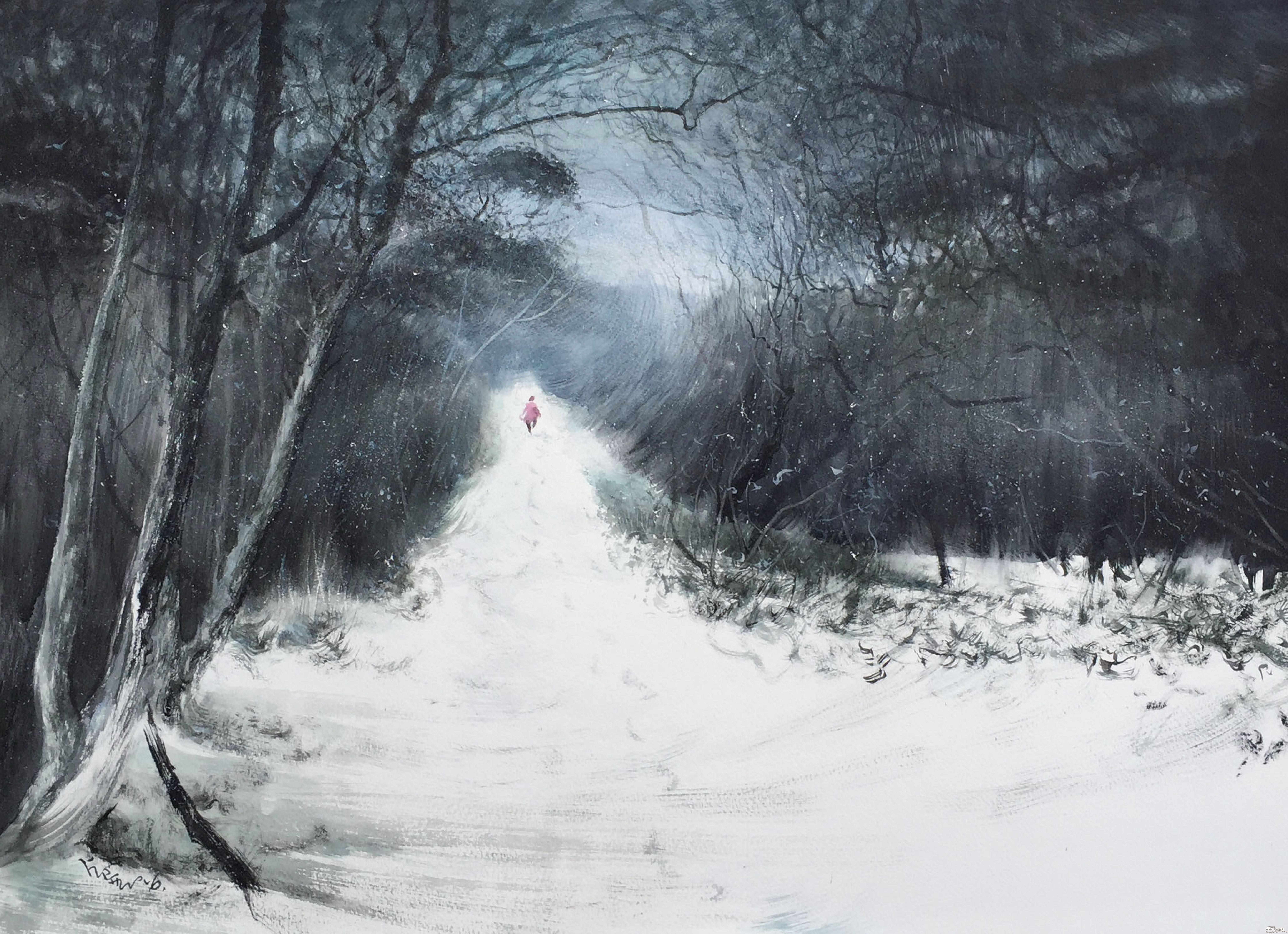《风雪中》56x78cm