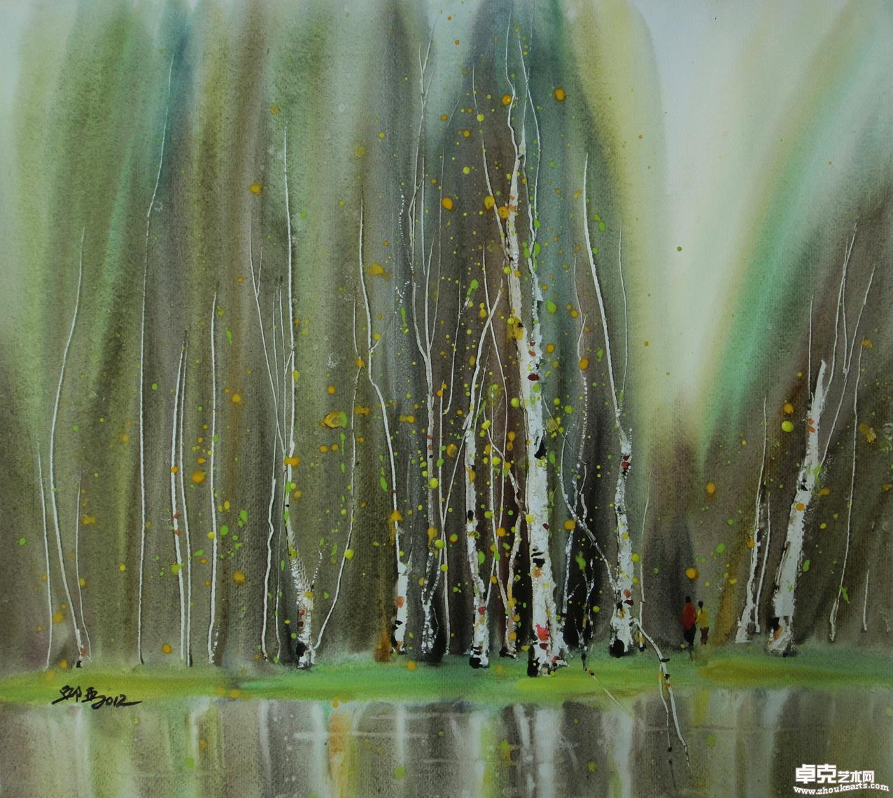 《白桦林之 十八》56x60cm