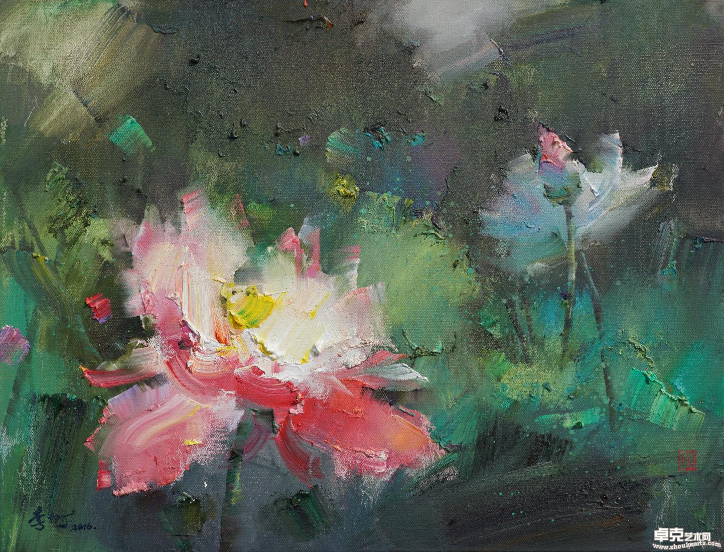 《荷塘即景》之三65cmx50cm