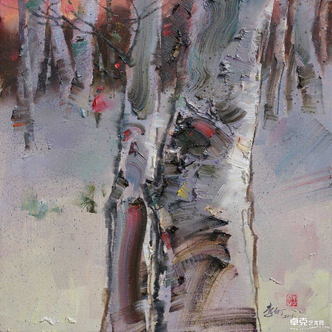 《白桦之声》50cmx50cm