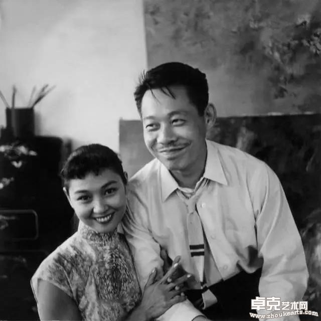与第二任妻子五月在香港，1958年