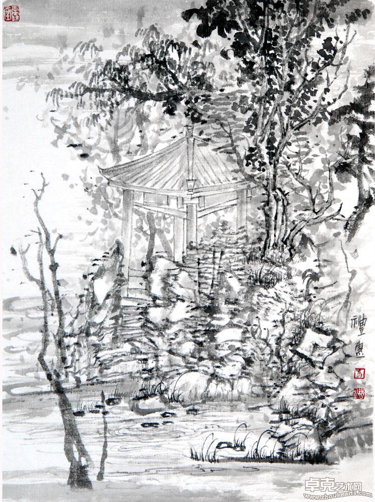 杭州西湖写生 1  46x35cm  
