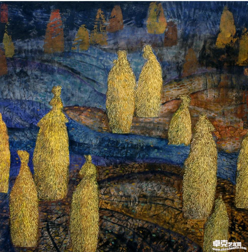 稻草人 65x65cm  