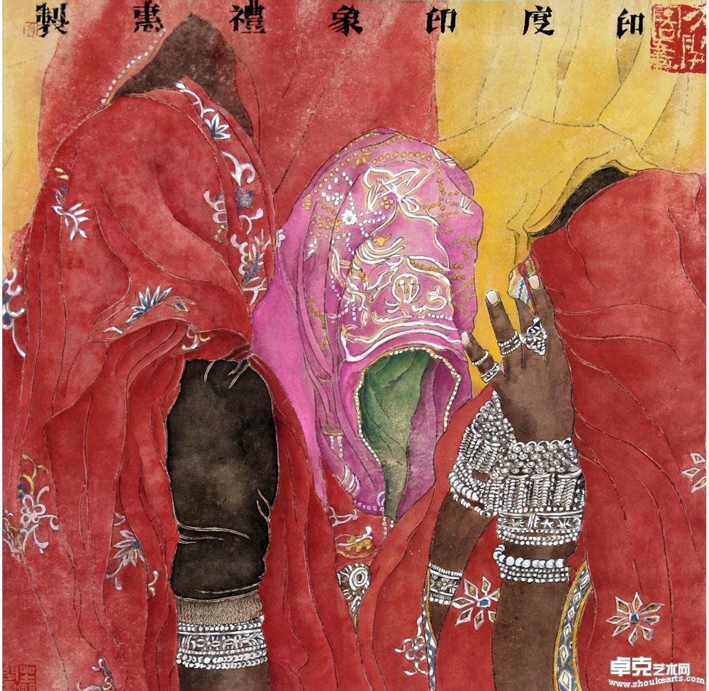 印度之旅3  41x41cm 