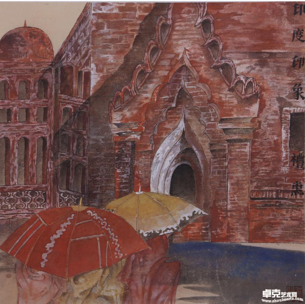 印度之旅2  41x41cm 
