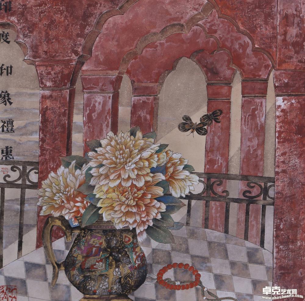印度之旅1  41x41cm 