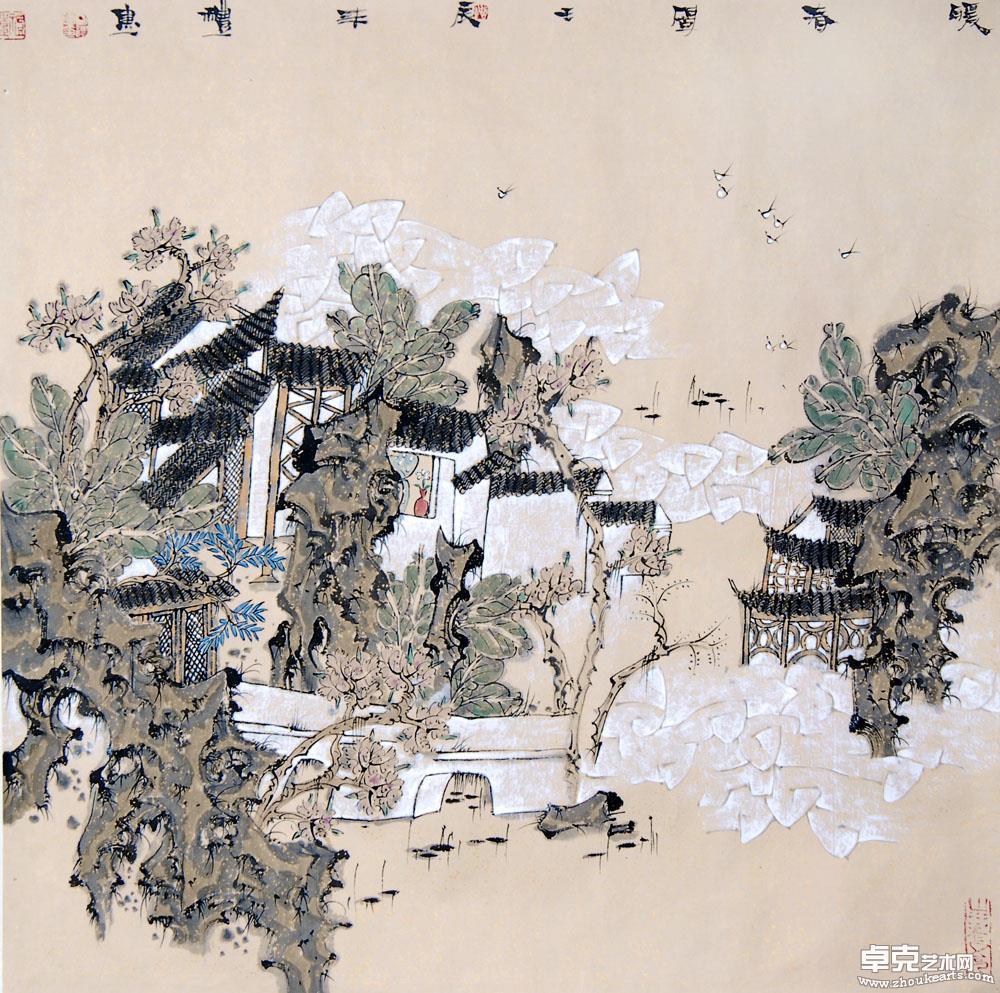 暖春图 68X68CM