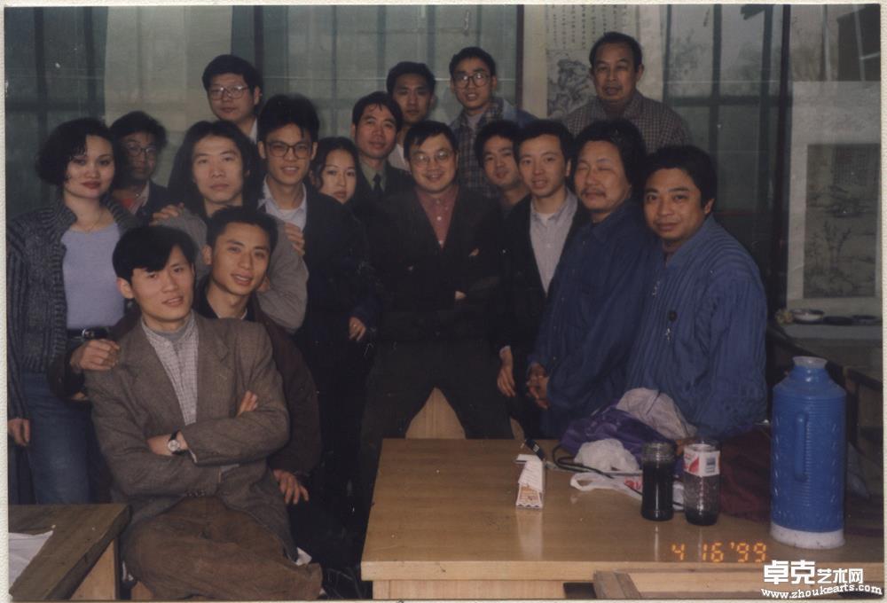 1997年中国美院临摹室课堂与代课老师郑力及同学（含进修生）合影