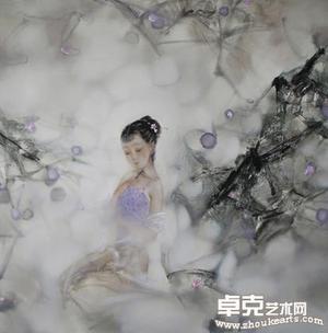 何达油画《情思》
