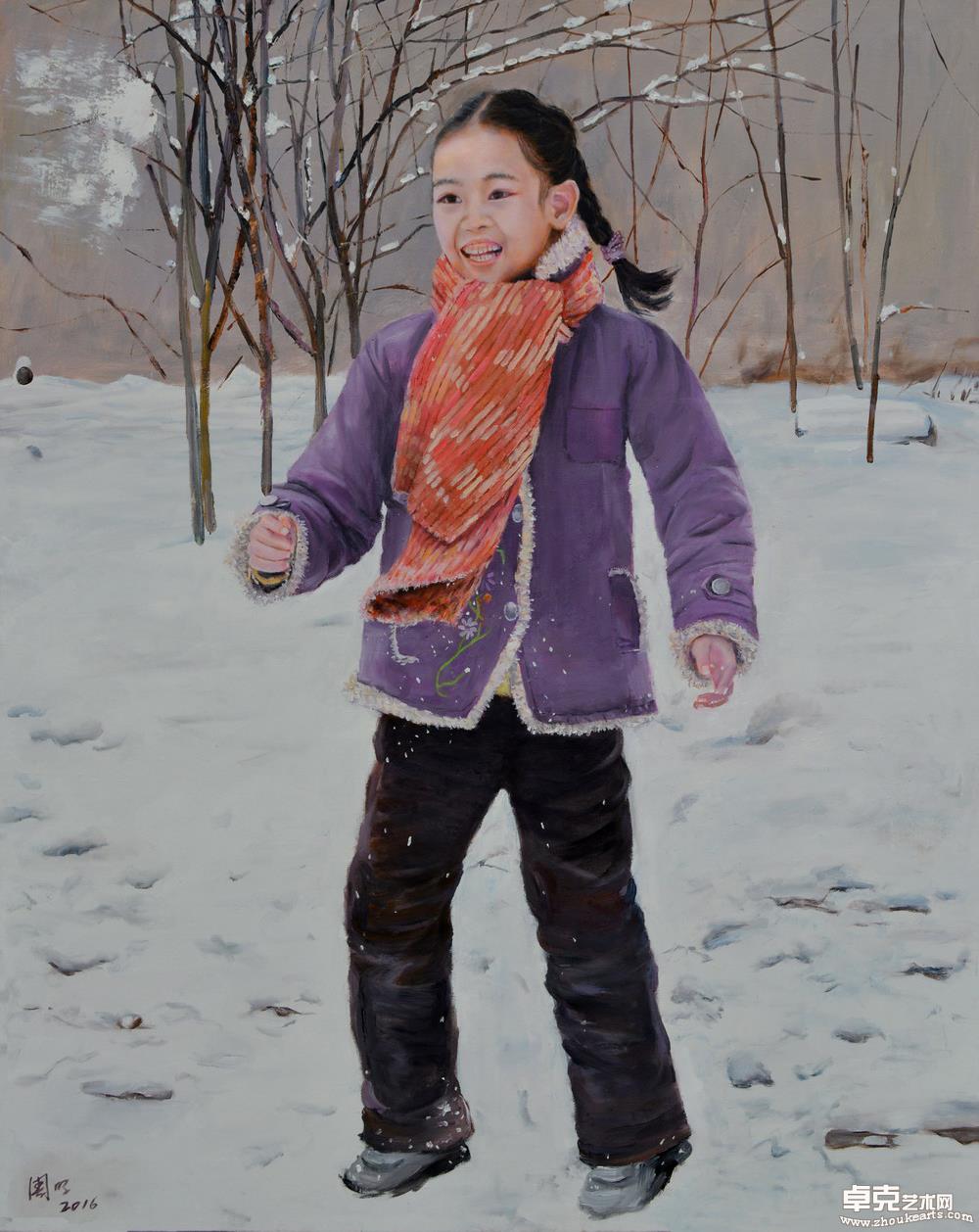 玩雪100X80cm