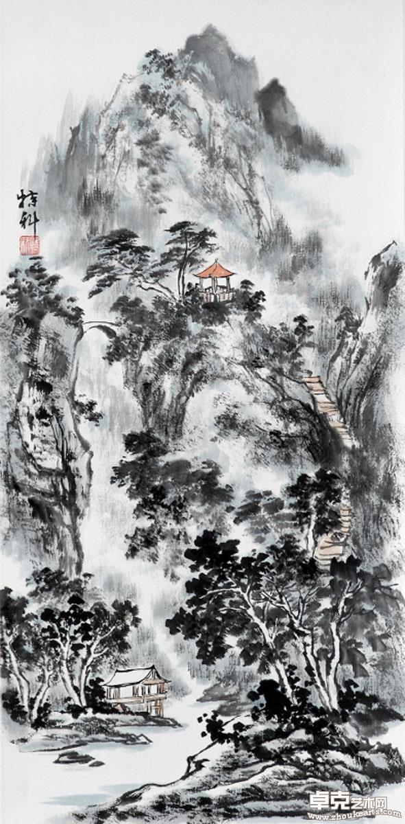 九华秋色 69x34cm