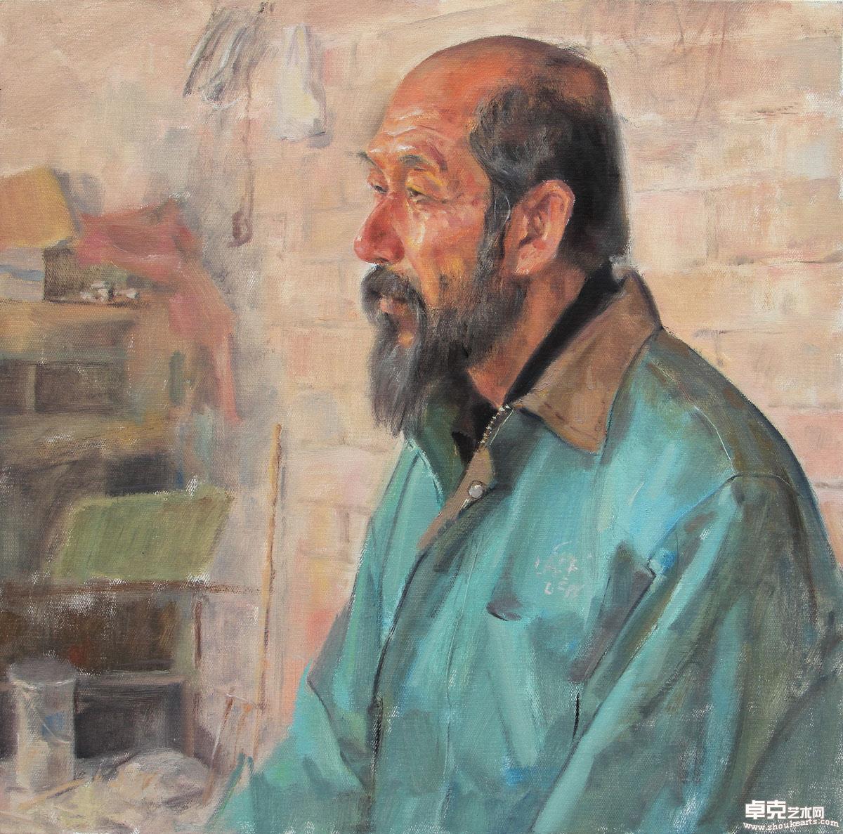 黄土汉子   60x60cm  