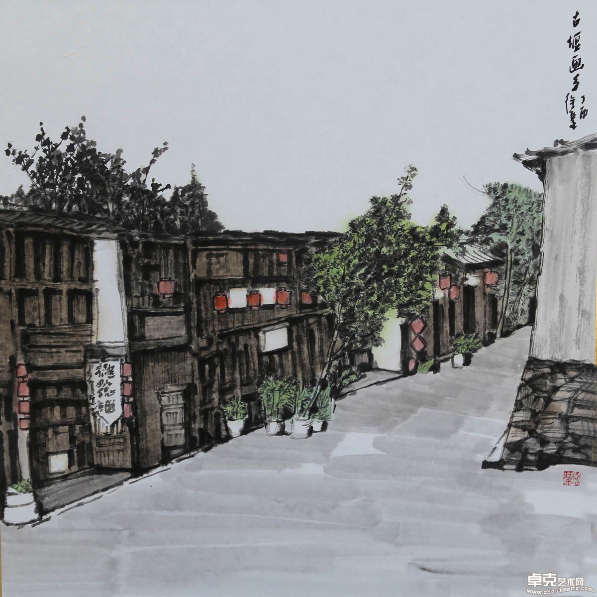 古堰画乡55x55cm