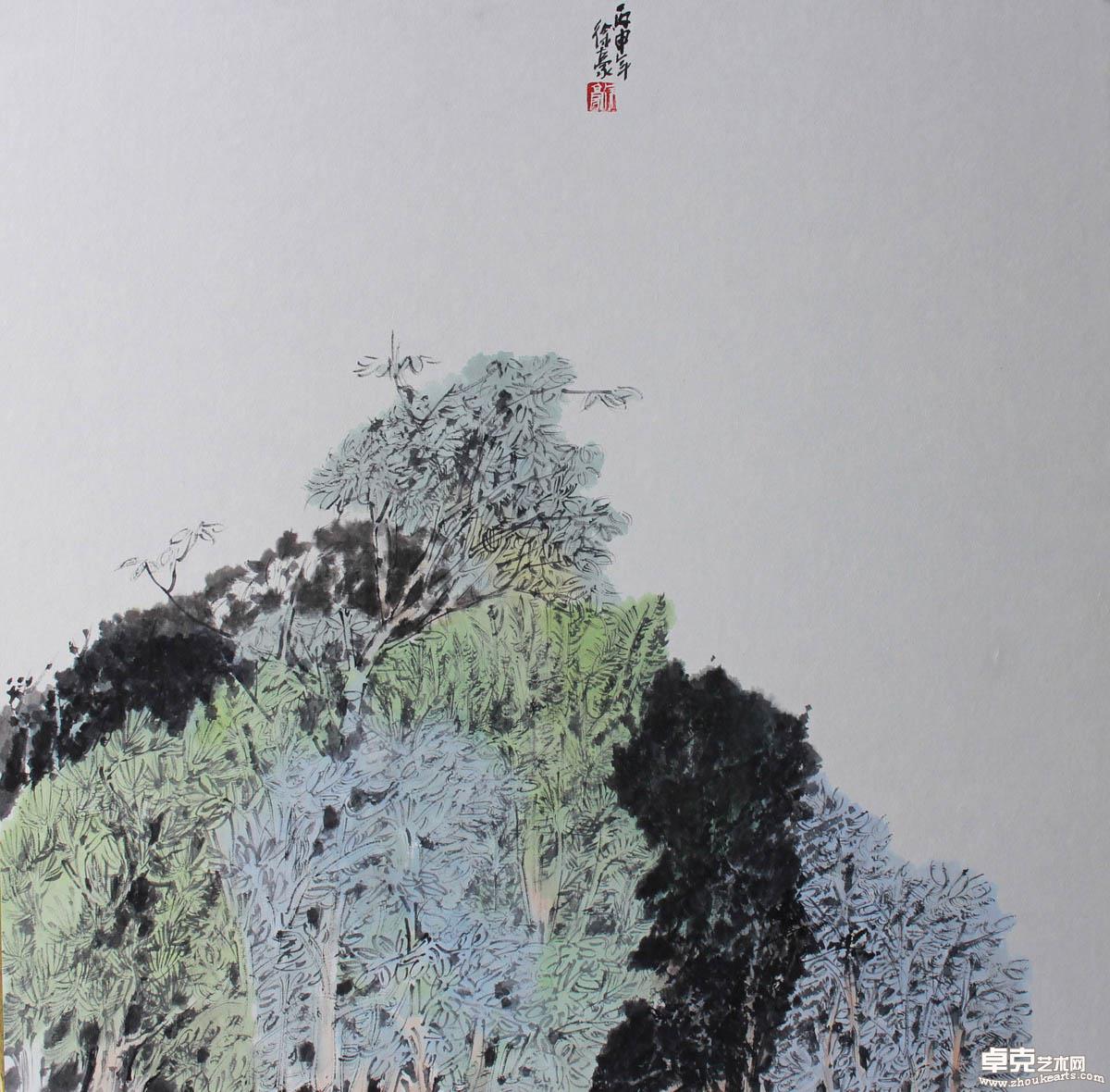 墨石山小景55x55cm
