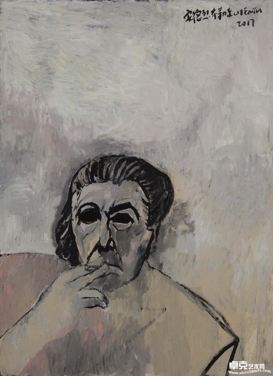 安德烈·布勒东之二100x80cm