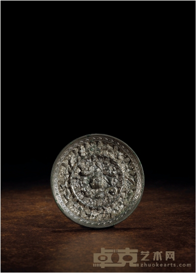 唐 青铜海兽葡萄镜 直径12.3cm