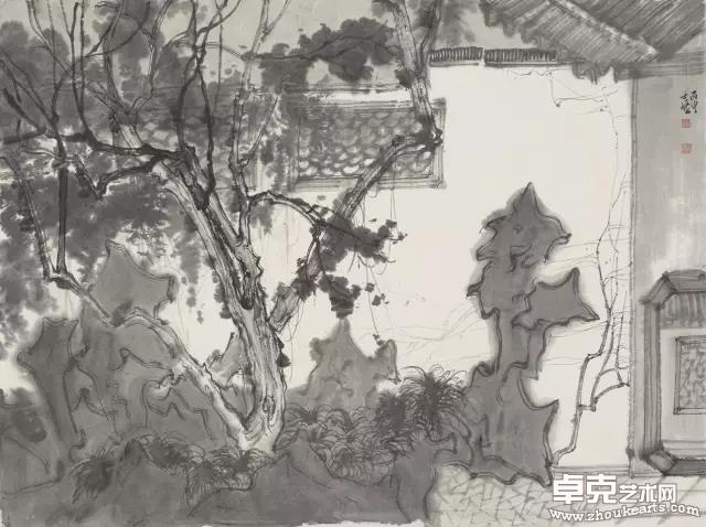冶春诗社二  45×60cm  