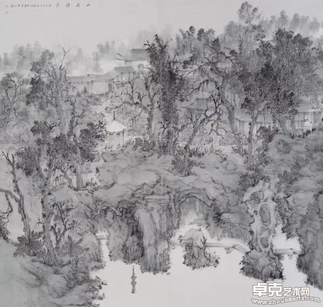  山园栖隐  180×190cm  