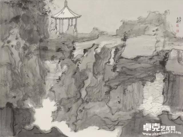 片石山房一  45×60cm 